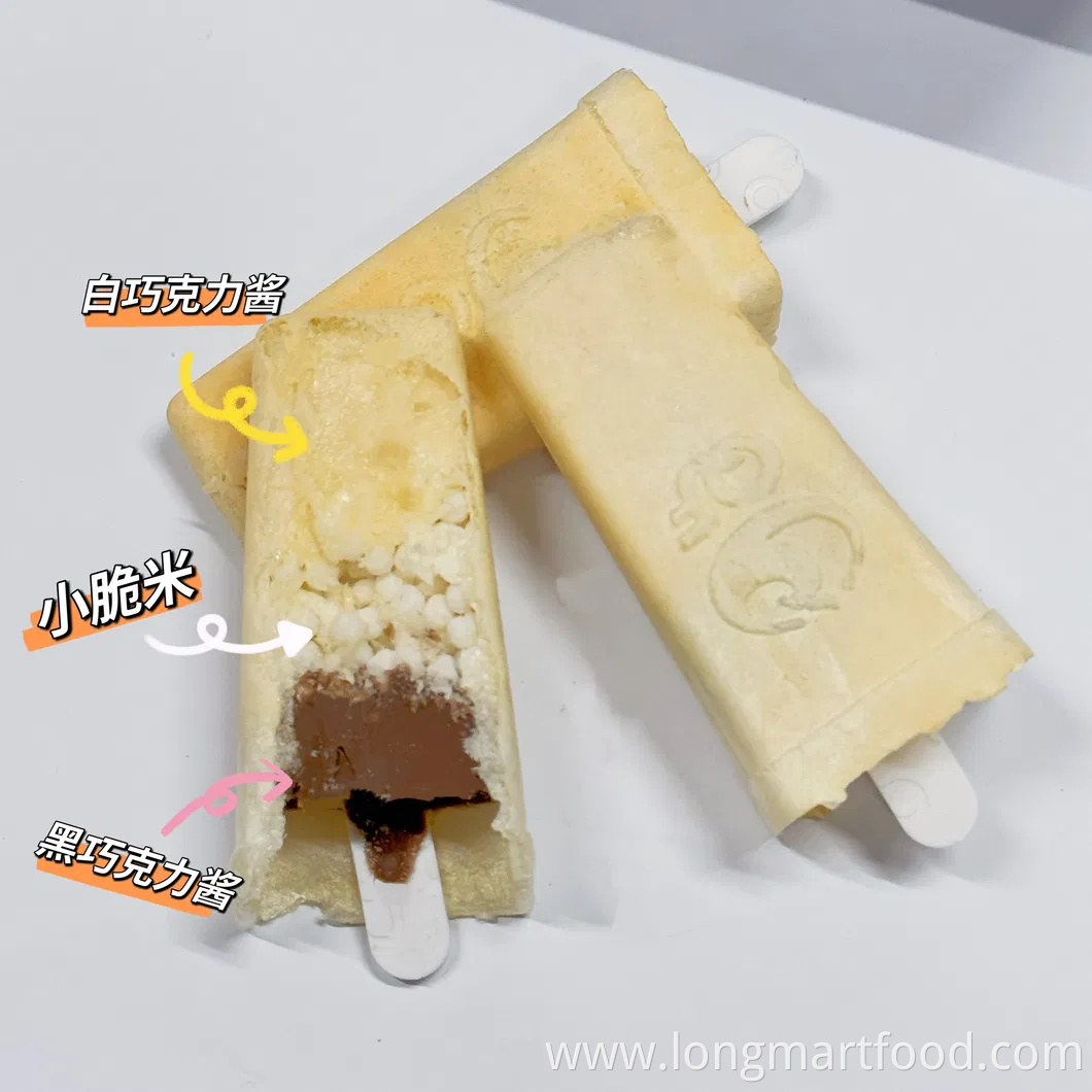 Popsicle-Shaped Filled Ice Cream Candy Candy Biscuit and Chocolate